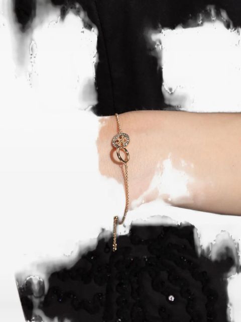 Tory Burch logo-charm bracelet - Gold