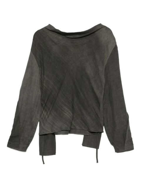 OUR LEGACY cotton-wool tie blouse - Grey