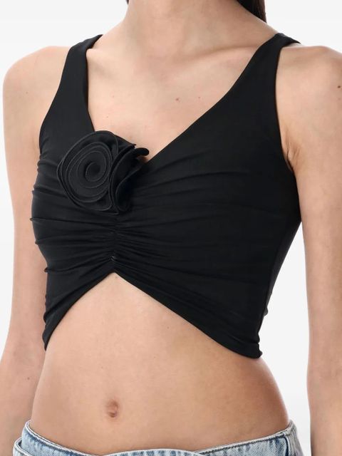 Magda Butrym floral-appliqué swim top - Black - zdjęcie produktu nr 2