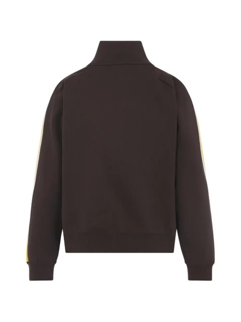 Miu Miu half-zip striped-detail sweatshirt - Brown - zdjęcie produktu nr 2