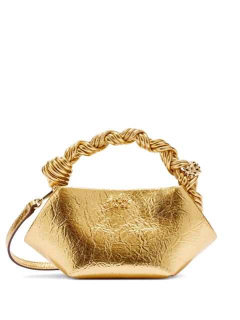GANNI twisted-handle tote bag - Gold - zdjęcie produktu nr 1