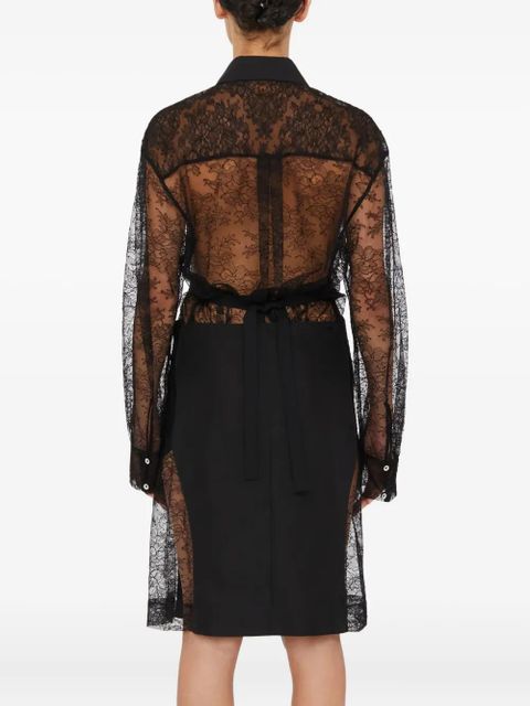 Christopher Esber lace tuxedo shirt - Black
