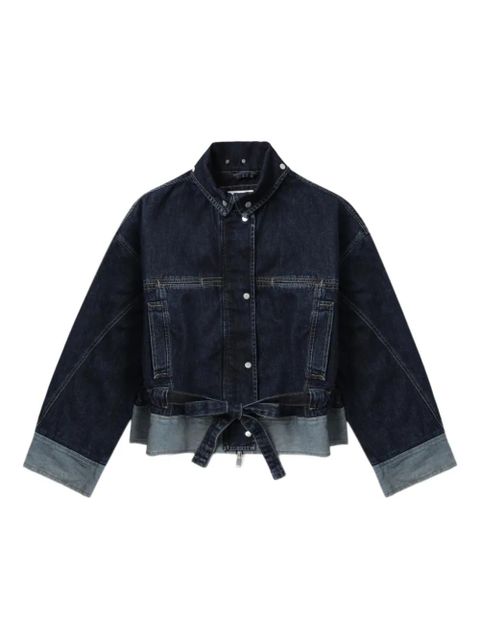 3.1 Phillip Lim belted contrast-panel denim jacket - Blue - zdjęcie produktu nr 1
