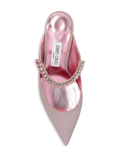 Jimmy Choo Bing crystal embellished mules - Pink