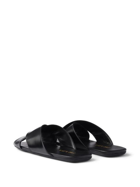 Prada cross-strap sandals - Black