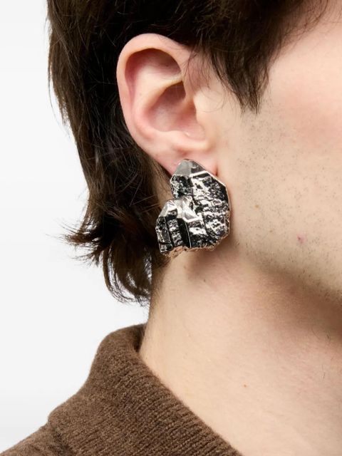 MM6 Maison Margiela rock-shaped earrings - Silver