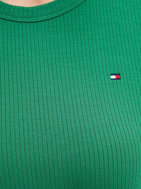 Tommy Hilfiger t-shirt damski kolor zielony WW0WW47308