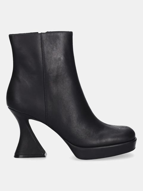 Jeffrey Campbell botki skórzane HUMANITY damskie kolor czarny na słupku U92-B01 - zdjęcie produktu nr 2