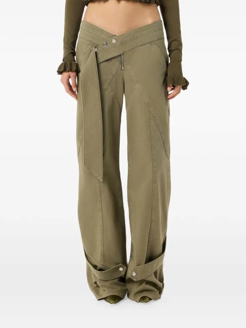 Blumarine panelled trousers - Green