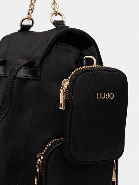 Liu Jo plecak damski kolor czarny mały gładki AA5174 T4559