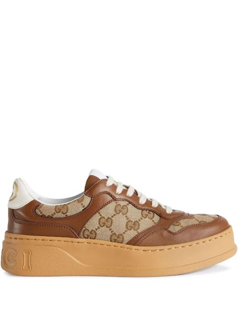 Gucci GG embossed low-top sneakers - Brown - zdjęcie produktu nr 1