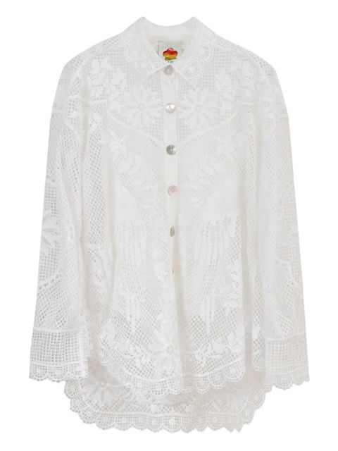 FARM Rio guipure lace shirt - White - zdjęcie produktu nr 1