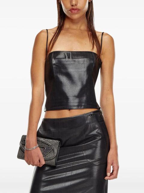 Diesel T-Reasure logo-plaque tank top - Black