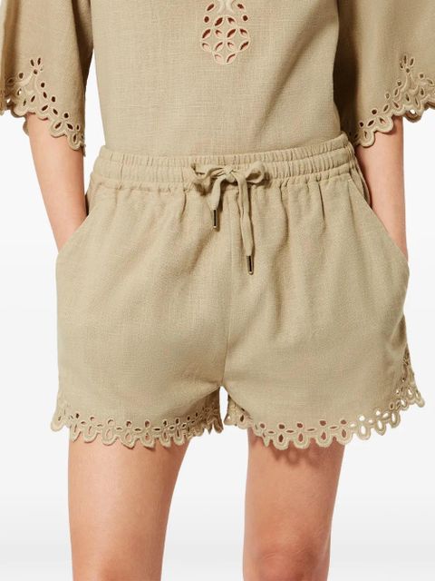 MARANT ÉTOILE BALYME drawstring eyelet shorts - Neutrals
