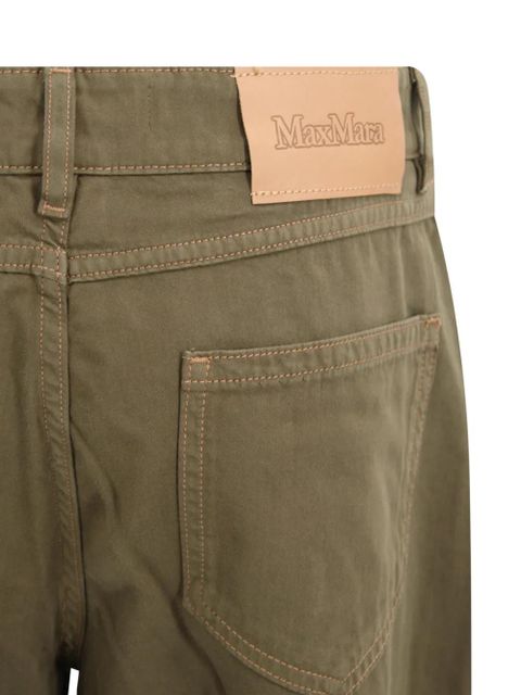 Max Mara patch-pocket straight trousers - Green