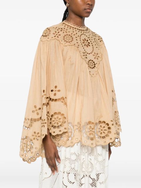 ZIMMERMANN embroidered blouse - Neutrals