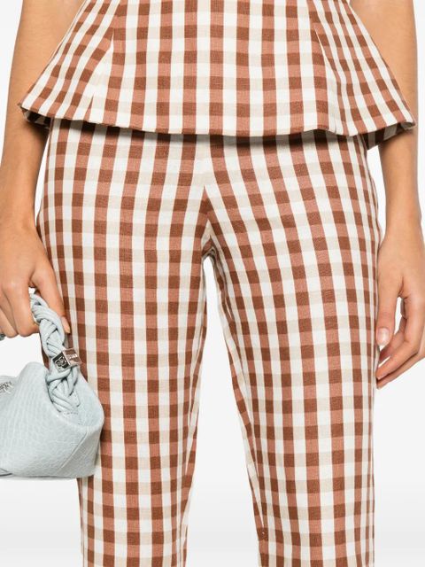 Faithfull the Brand Gingham pattern trousers - Brown
