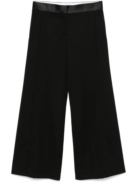 Victoria Beckham satin-trim trousers - Black - zdjęcie produktu nr 1