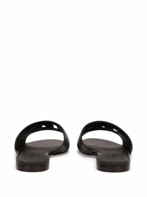 Dolce & Gabbana DG Logo leather sandals - Black