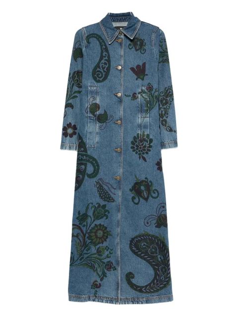 ETRO floral paisley coat - Blue