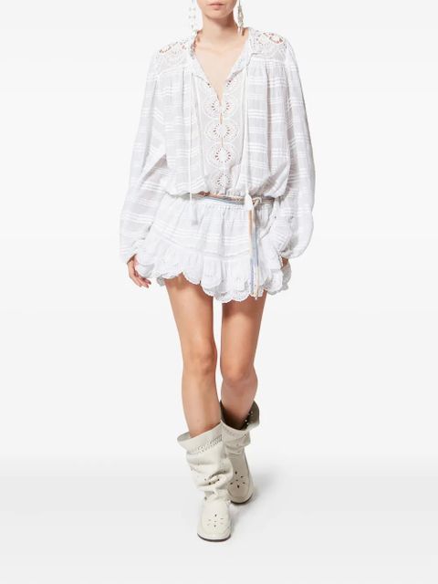 MARANT ÉTOILE Preya laced mini dress - White