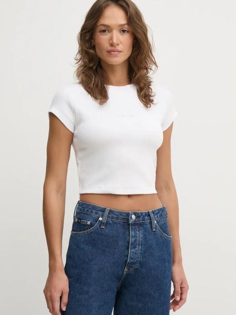 Calvin Klein Jeans t-shirt damski kolor biały LV047AB802 - zdjęcie produktu nr 1