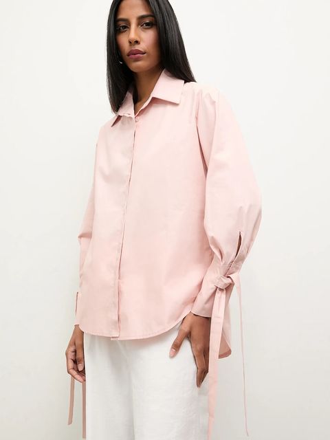 Answear.LAB koszula damska kolor różowy relaxed z kołnierzykiem klasycznym