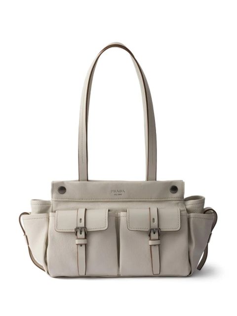 Prada medium Route leather tote bag - Neutrals - zdjęcie produktu nr 1