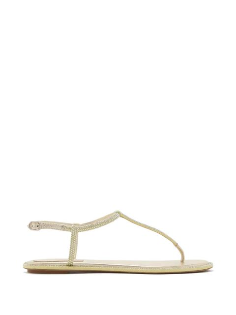 René Caovilla Diana crystal-embellished leather sandals - Gold - zdjęcie produktu nr 1