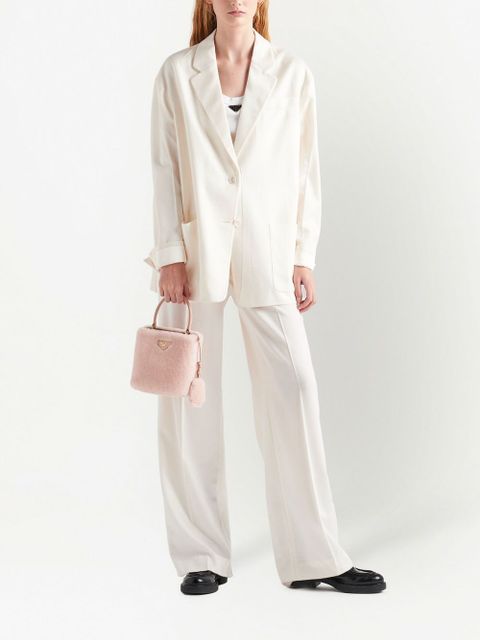 Prada mini Panier shearling tote bag - Pink - zdjęcie produktu nr 2