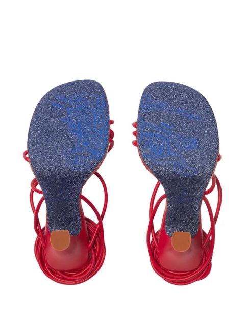 Burberry Ivy Shield 105mm strappy sandals - Red