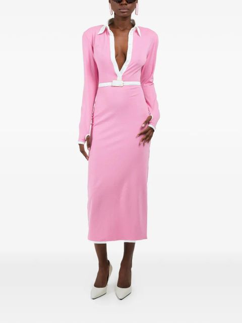 Rowen Rose long-sleeves maxi polo dress - Pink - zdjęcie produktu nr 2