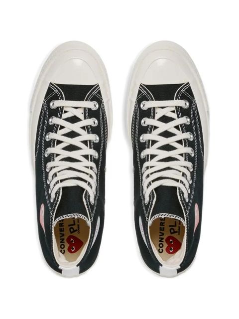 Comme Des Garçons x Converse Chuck 70 heart-motif high-top sneakers - Black