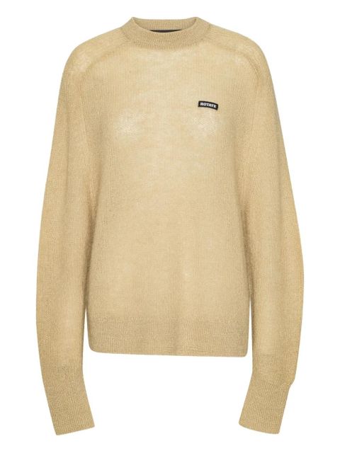 ROTATE BIRGER CHRISTENSEN logo-label knitted sweater - Neutrals - zdjęcie produktu nr 1