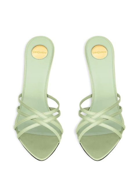 Saint Laurent pastel green strap sandals