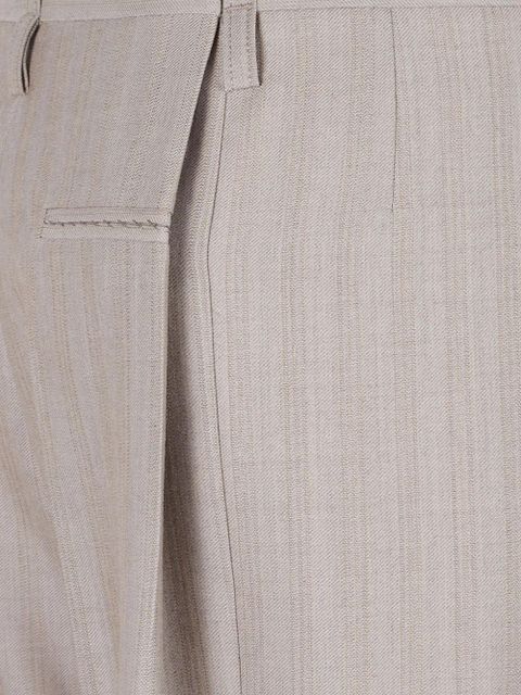 Victoria Beckham stripe-patern tailored trousers - Neutrals