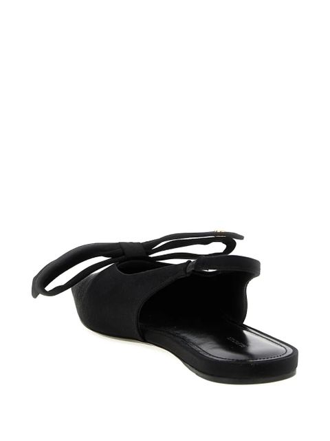 Balenciaga Nano Bow slingback flat pumps - Black