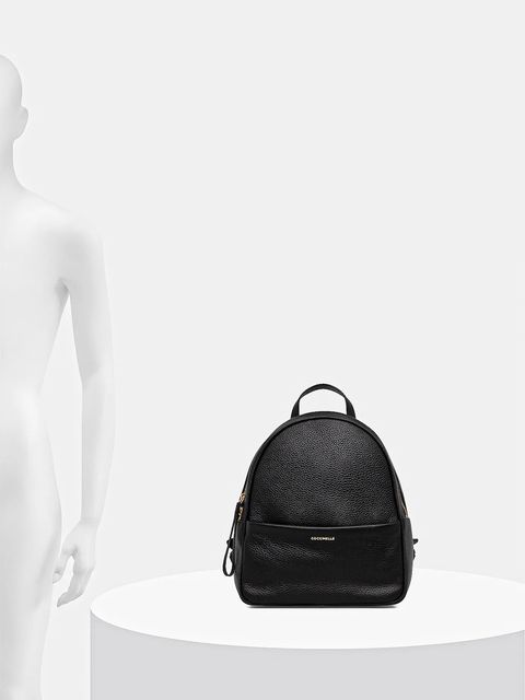 Coccinelle plecak skórzany NORY damski kolor czarny mały gładki E1 U45 14 02 01