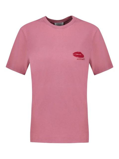 ISABEL MARANT Zewel embroidered T-shirt - Pink - zdjęcie produktu nr 1