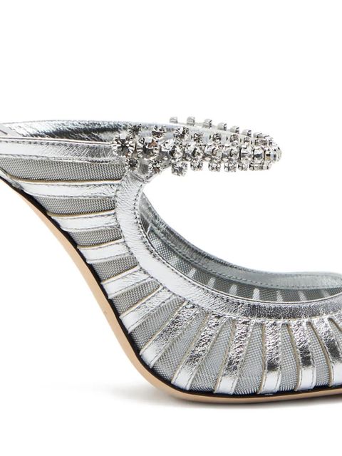 Jimmy Choo 100mm Bing mules - Silver - zdjęcie produktu nr 2