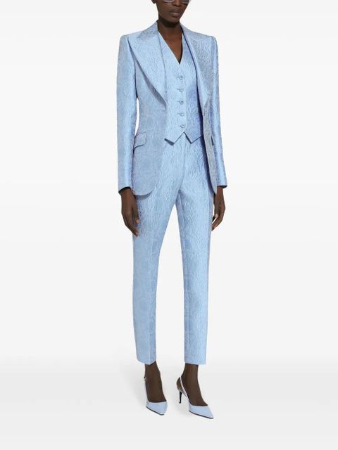 Dolce & Gabbana DNA floral motif blazer - Blue