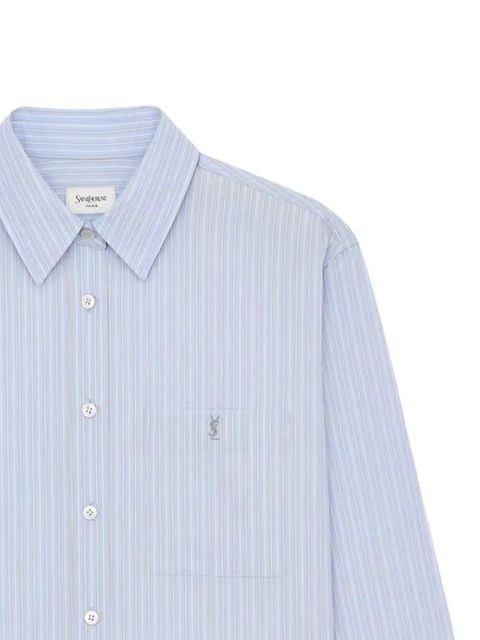 Saint Laurent stripe-pattern blouse - Blue - zdjęcie produktu nr 2