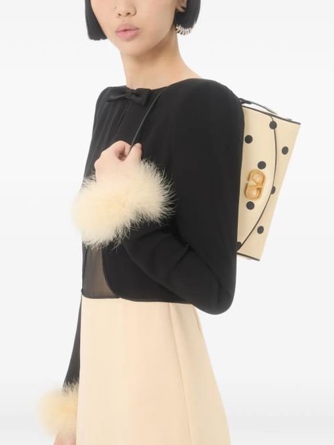 Valentino Garavani small DeVain Plus De Pois shoulder bag - Neutrals