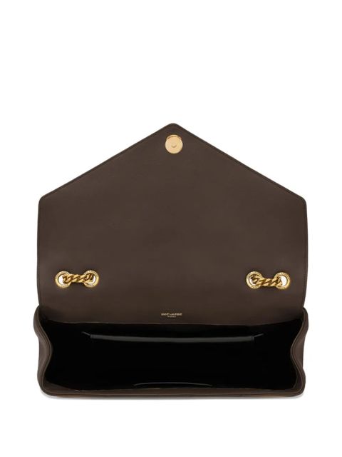 Saint Laurent Loulou large chevron chain shoulder bag - Grey