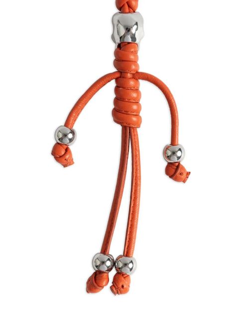 Zadig&Voltaire leather skull keyring - Orange