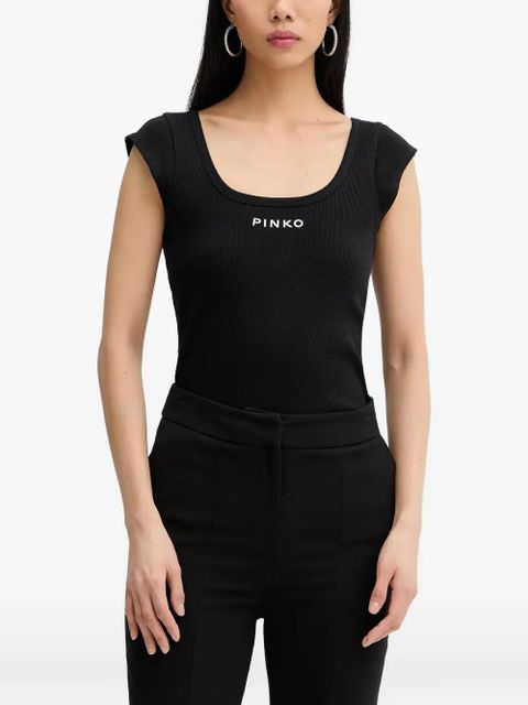 PINKO ribbed T-shirt - Black - zdjęcie produktu nr 1