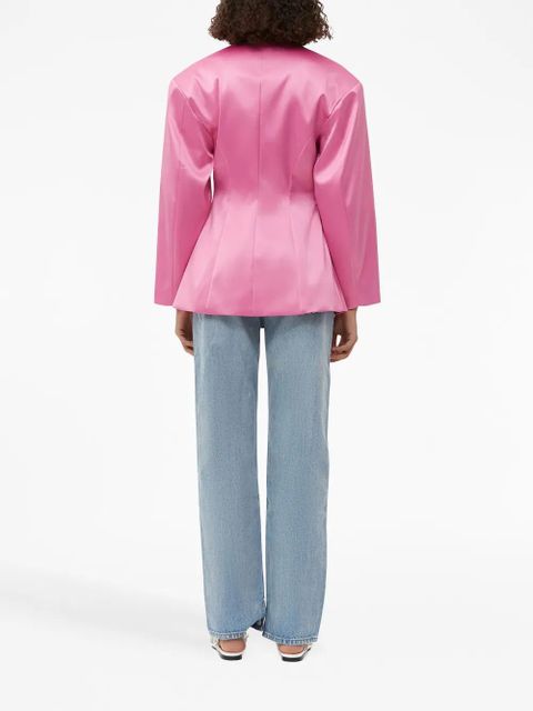 GANNI single-breasted blazer - Pink