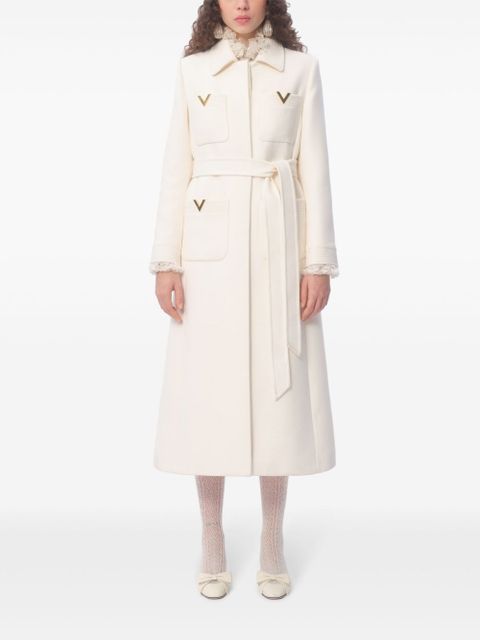 Valentino Garavani Drill double-breasted coat - White