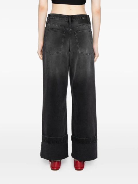 Simone Rocha embellished straight-leg jeans - Black