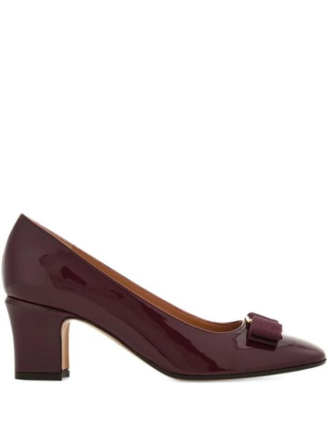 Ferragamo 40mm Vara bow-detail pumps - Purple - zdjęcie produktu nr 1